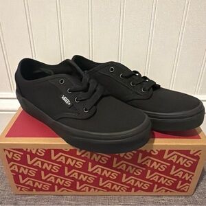 Vans Atwood Black/Black Canvas Sneakers Youth Size 1.0 YT NIB